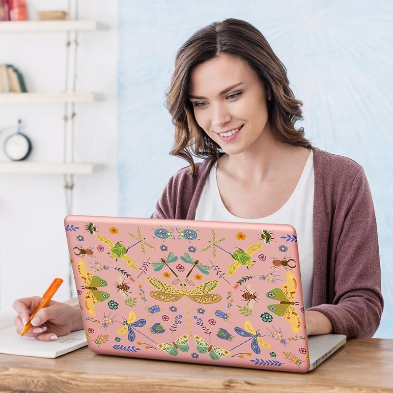 DINKY Laptop Skin Sticker Decal 15.6" 15.4" 12" 13" 13.3" 14" 15 inch Laptop Universal Vinyl Skin Stickers Cover Art Decal Notebook PC Personalized Protector, Pink Dragonfly - Image 2